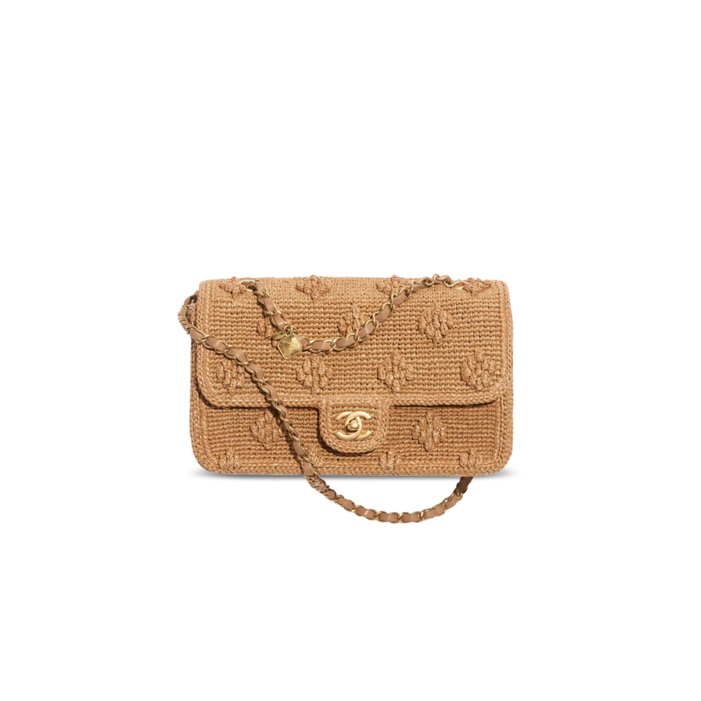 CHANEL MASTER 24P MEDIUM FLAP BAG RAFFIA AS4529 (25*15.5*6cm)
